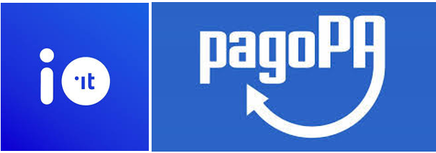 scritta io.it  e pagoPA
